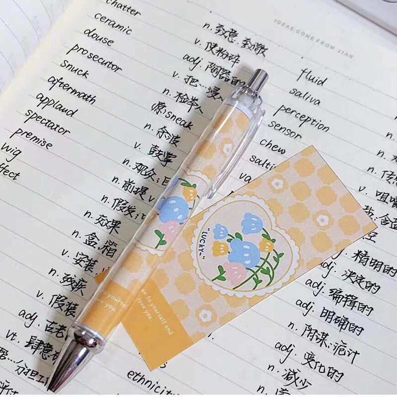 Bút Họa Tiết Hoa Tulip Mực Đen Ngòi 0,5mm