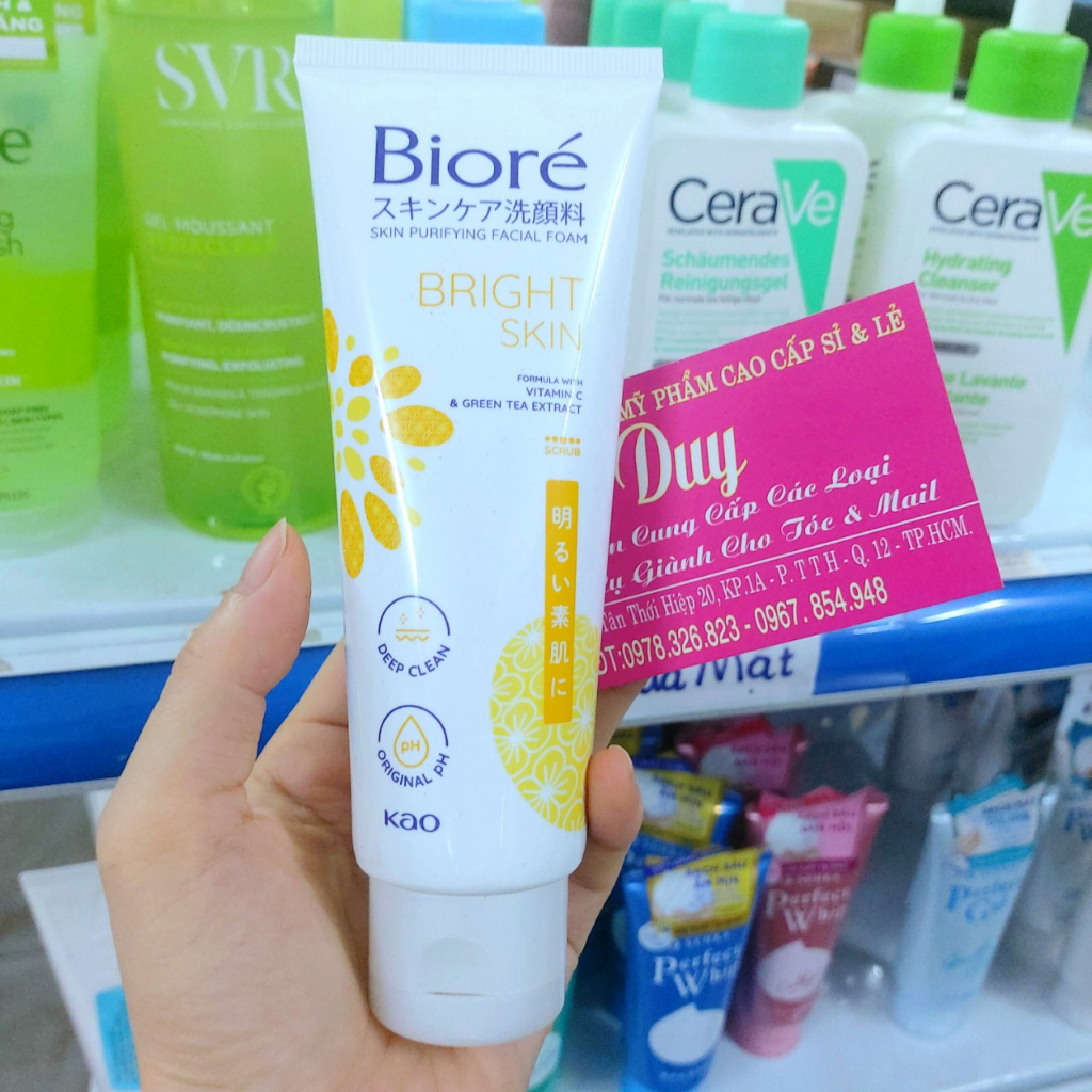 Sữa Rửa Mặt BIORE 100g - Ngừa Mụn , Sáng Da, Cho Làn Da Mịn Màng