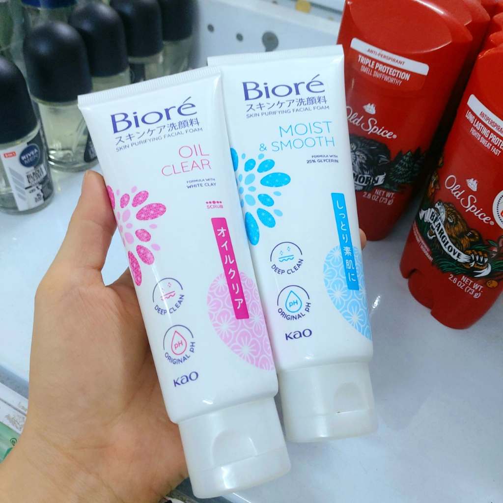 Sữa Rửa Mặt BIORE 100g - Ngừa Mụn , Sáng Da, Cho Làn Da Mịn Màng