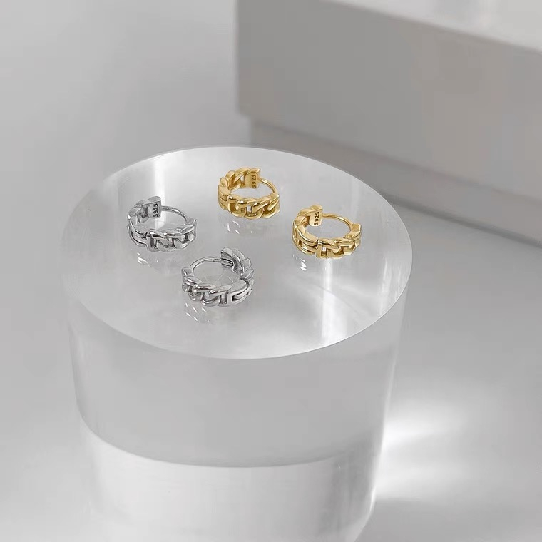 Khuyên bạc vặn thừng cá tính| TRANG SỨC BẠC ACCESSORIES