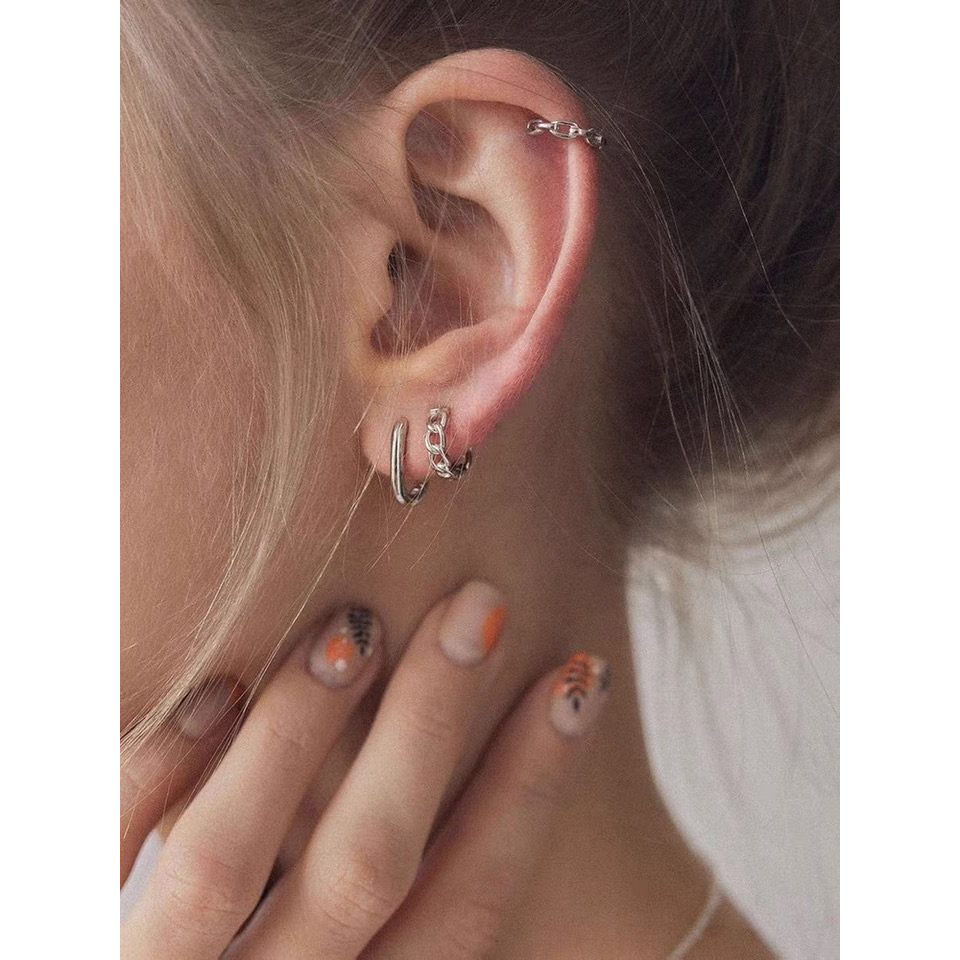 Khuyên bạc vặn thừng cá tính| TRANG SỨC BẠC ACCESSORIES