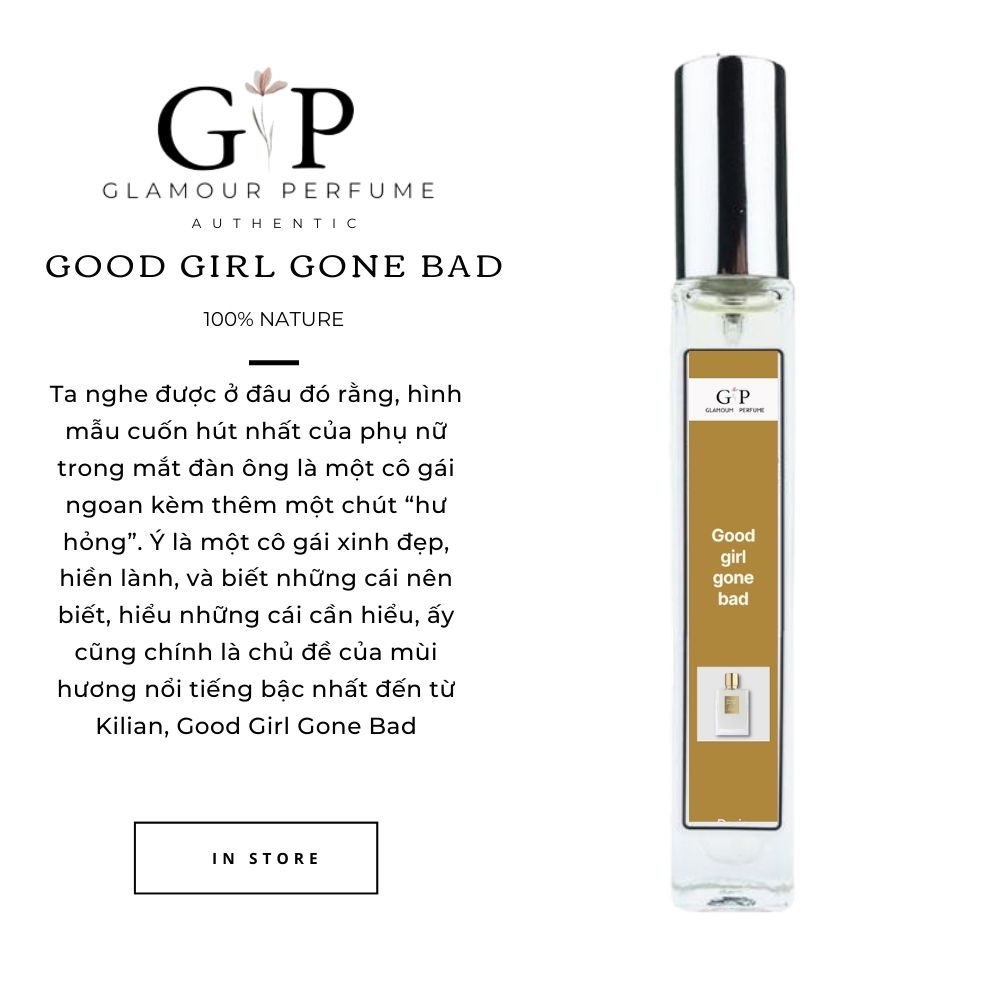 Nước hoa nữ 10ml Glamour Perfume Good Girl Gone Bad sang trọng , quyến rũ , tinh tế