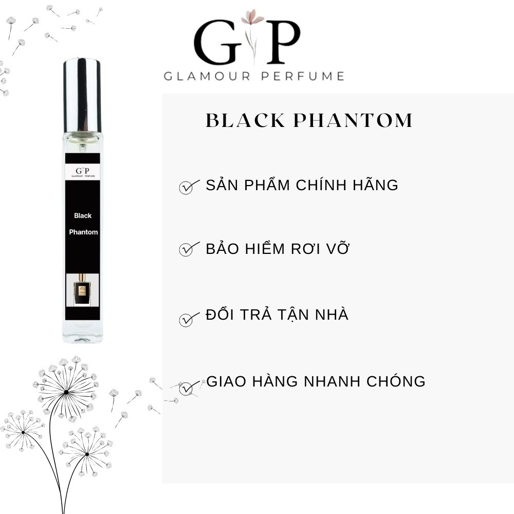 Nước hoa nam 10ml Glamour Perfume Black Phantom quyến rũ , bí ẩn , tinh tế
