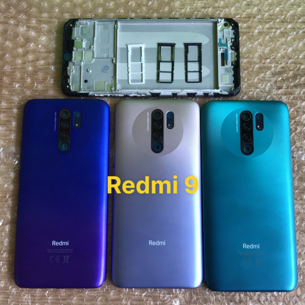 Bộ Vỏ Xiaomi Redmi 9 kèm cụm kính camera,nút bấm