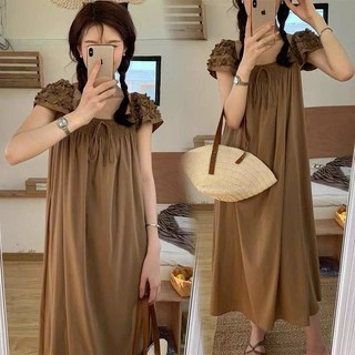 V72 váy đũi bèo ngực dáng suông chất mát