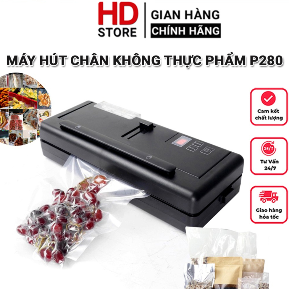 Máy hút chân không P280 - KAW hút đồ ăn thực phẩm lực hút mạnh hút siêu nhanh các loại túi trơn 2 mặt