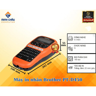 Máy in nhãn cầm tay Brother PTouch PT E110 chính hãng