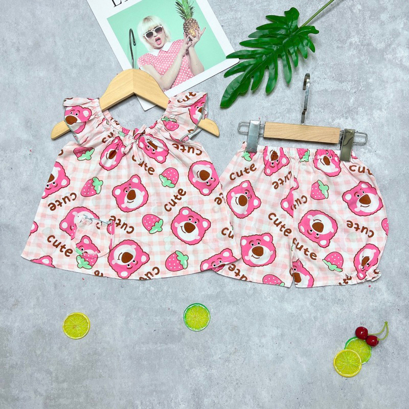 Bộ Tote Lanh Bé gái Siêu Cưng