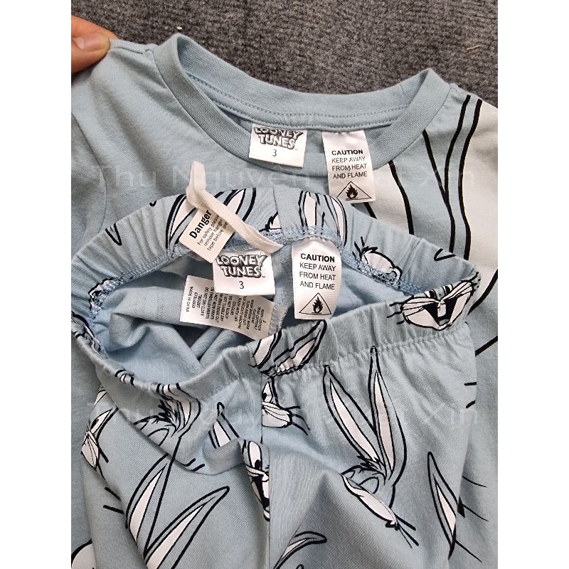Bộ thun cotton Looney Tunes bé gái
