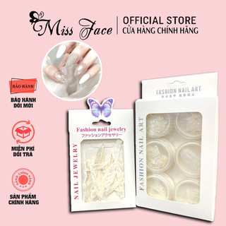 Xà cừ trắng ánh trai siêu mỏng dễ ẩn gel & - xà cừ trang trí móng nail