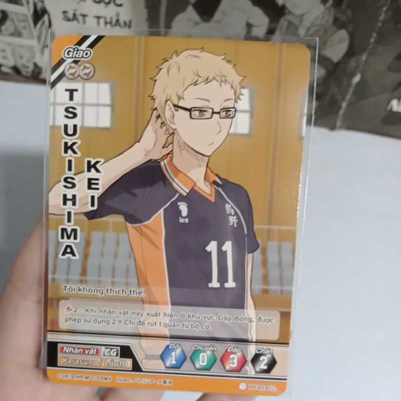 Card haikyuu, card lẻ trong bộ cờ haikyuu.