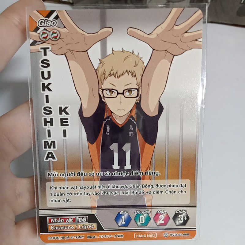 Card haikyuu, card lẻ trong bộ cờ haikyuu.