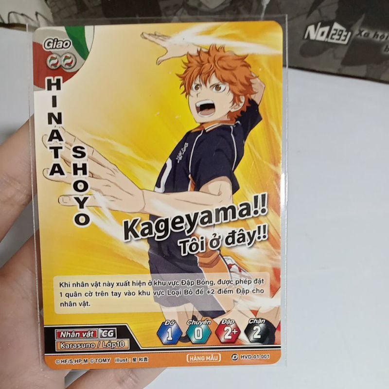 Card haikyuu, card lẻ trong bộ cờ haikyuu.