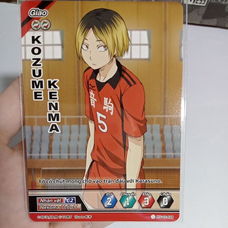Card haikyuu, card lẻ trong bộ cờ haikyuu.