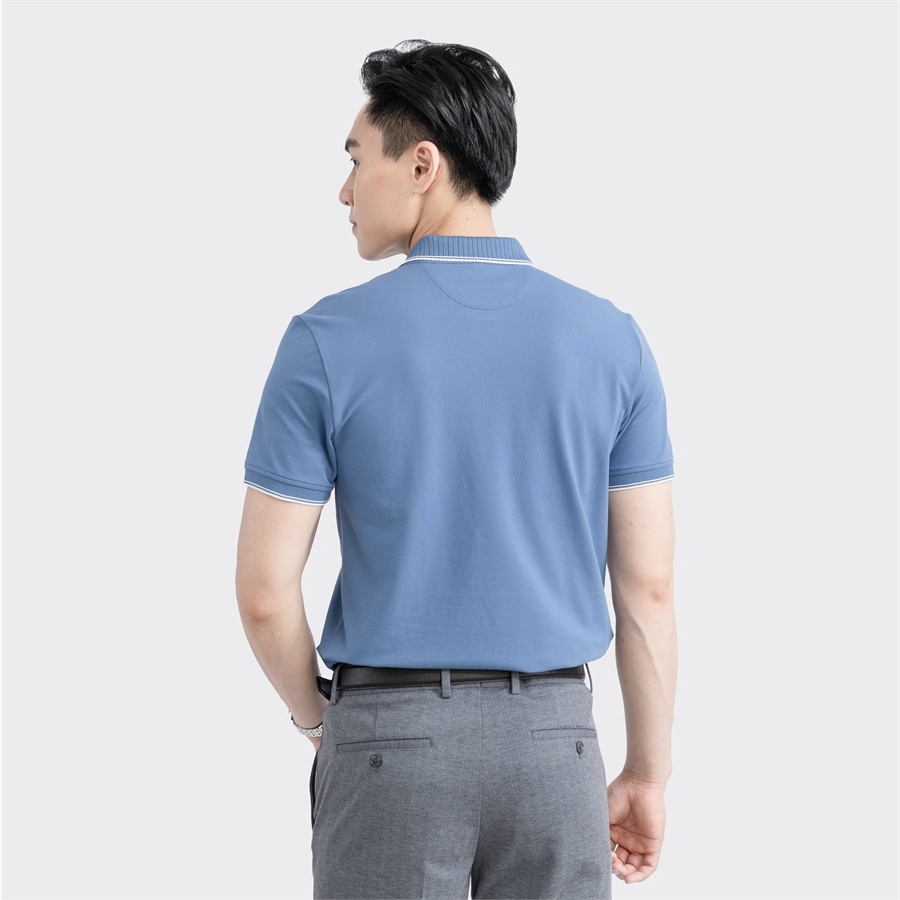 Áo thun polo nam Aristino APS035S3 ngắn tay cổ bẻ dáng suông vừa Đen 1, Xanh biển 67 vải cotton cao cấp