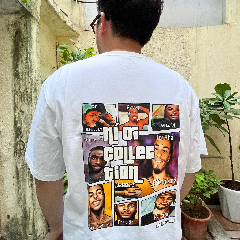 Áo thun local brand Ní Ơi Big Black Cốc oách xà lách | Áo Vớ Vẩn | Cotton 250gsm 100%