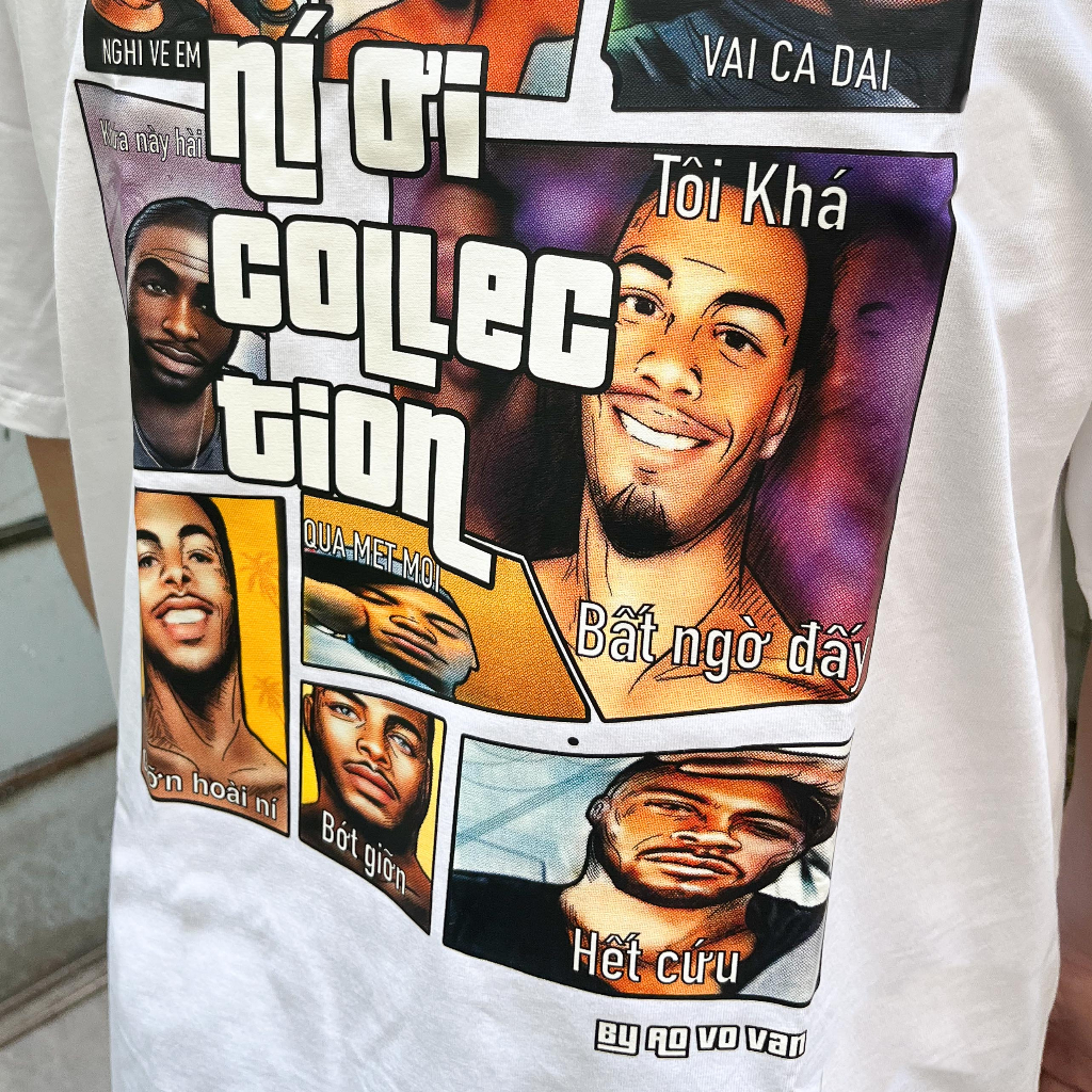 Áo thun local brand Ní Ơi Big Black Cốc oách xà lách | Áo Vớ Vẩn | Cotton 250gsm 100%