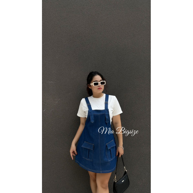 Yếm váy denim chỉ nổi bigsize - MVN | BigBuy360 - bigbuy360.vn