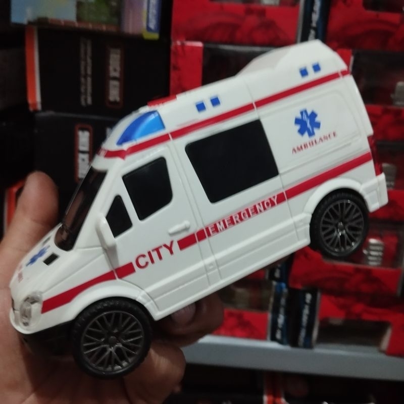 Xe cứu thương âm thanh đèn tỉ lệ 1:28