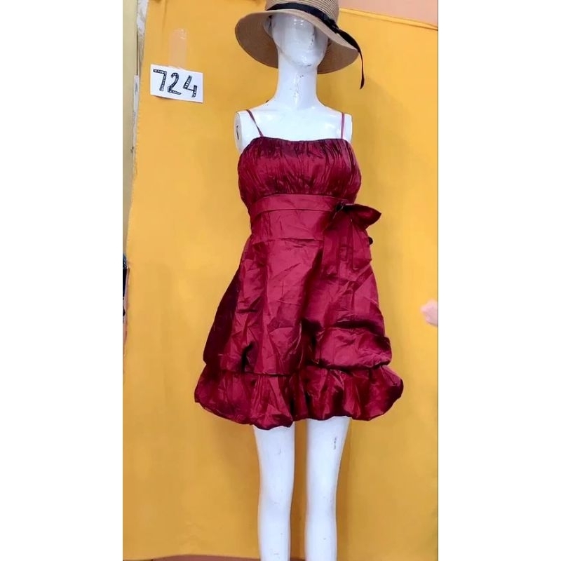 đầm 2 dây phối nơ (dưới size M). S724