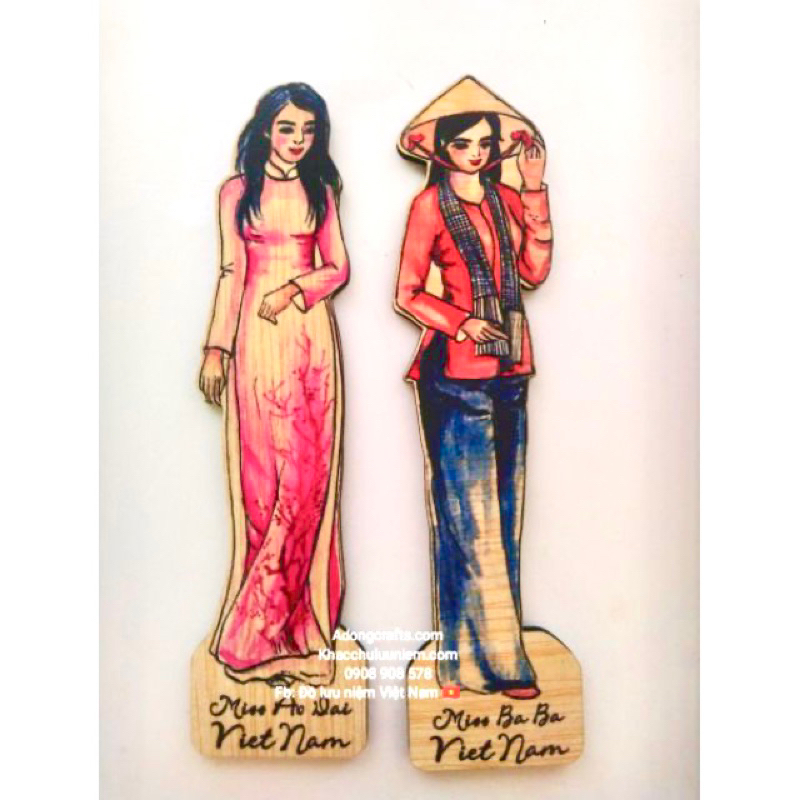 2 Bookmark hình cô gái các dân tộc Việt Nam