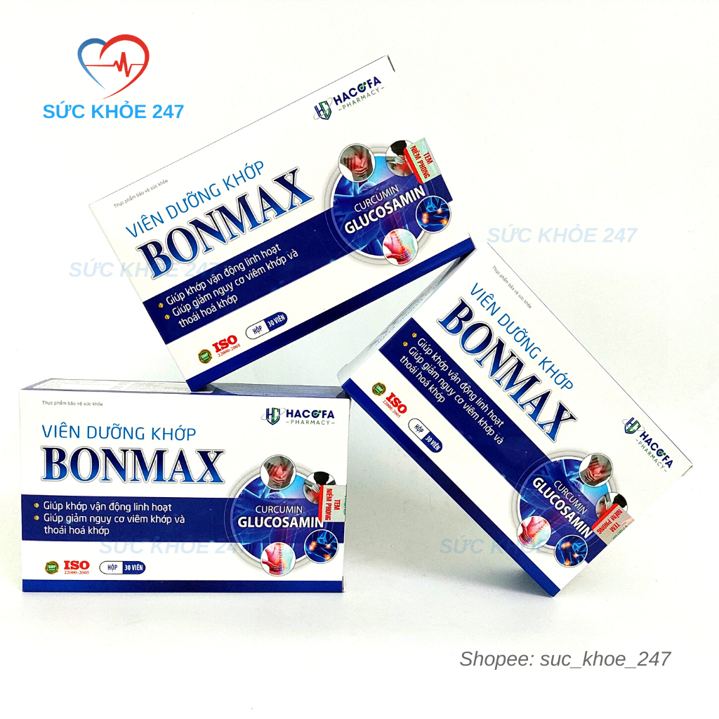 Viên Dưỡng Khớp BONMAX 30 Viên/Hộp - Giúp Khớp Vận Động Linh Hoạt, Làm Giảm Viêm Khớp & Thoái Hóa Khớp