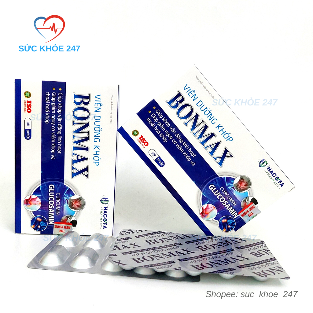 Viên Dưỡng Khớp BONMAX 30 Viên/Hộp - Giúp Khớp Vận Động Linh Hoạt, Làm Giảm Viêm Khớp & Thoái Hóa Khớp