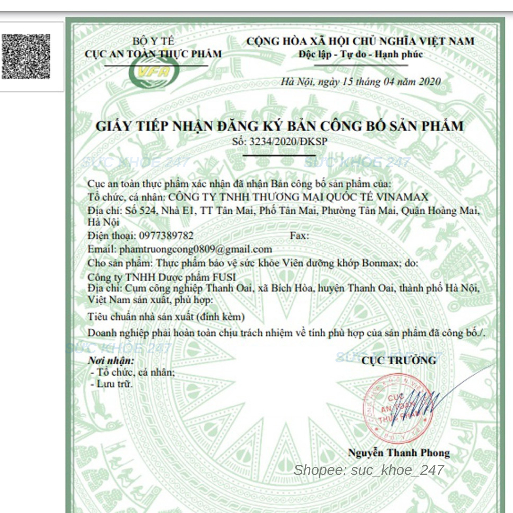 Viên Dưỡng Khớp BONMAX 30 Viên/Hộp - Giúp Khớp Vận Động Linh Hoạt, Làm Giảm Viêm Khớp & Thoái Hóa Khớp