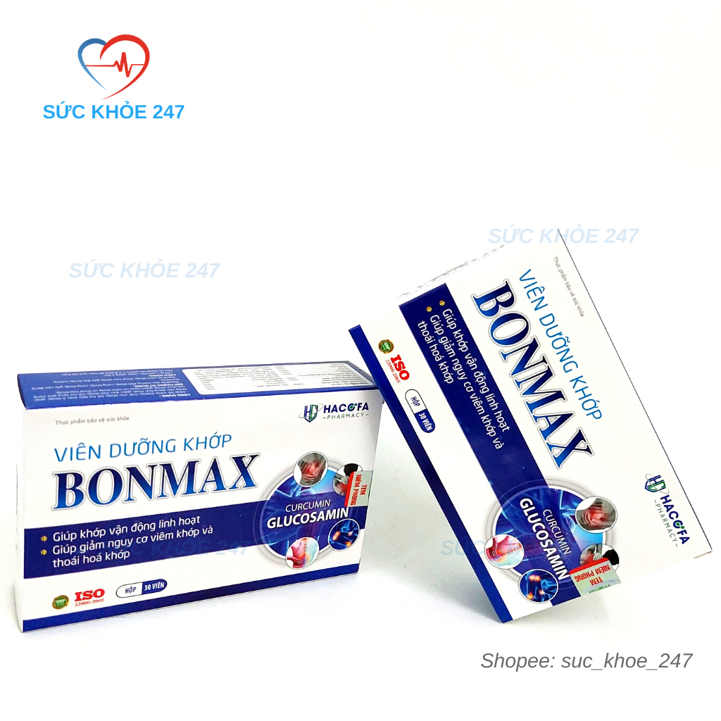 Viên Dưỡng Khớp BONMAX 30 Viên/Hộp - Giúp Khớp Vận Động Linh Hoạt, Làm Giảm Viêm Khớp & Thoái Hóa Khớp