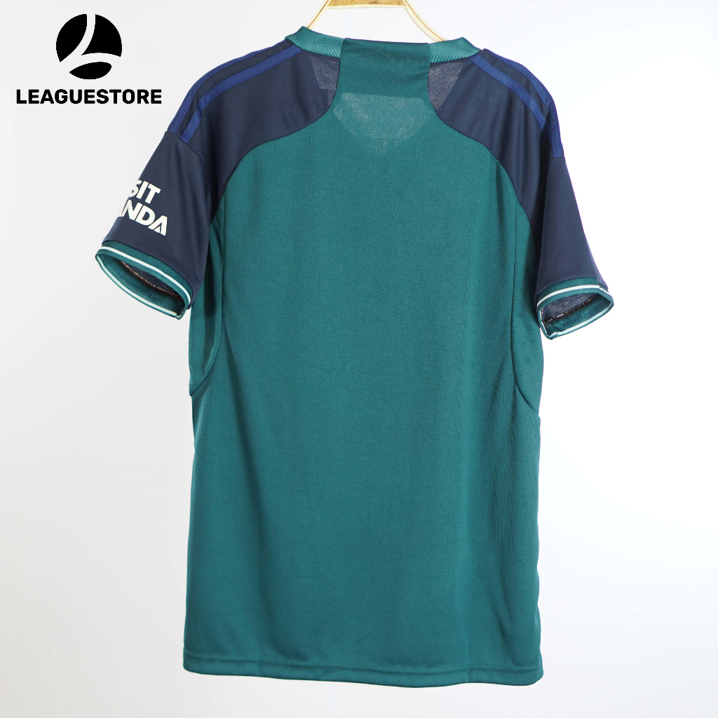 Áo Arsenal Leaguestore - bộ quần áo bóng đá thể thao sân khách ARS màu xanh than form âu mùa 23/24