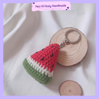 Móc khóa len dưa hấu by heo hí hoáy handmade