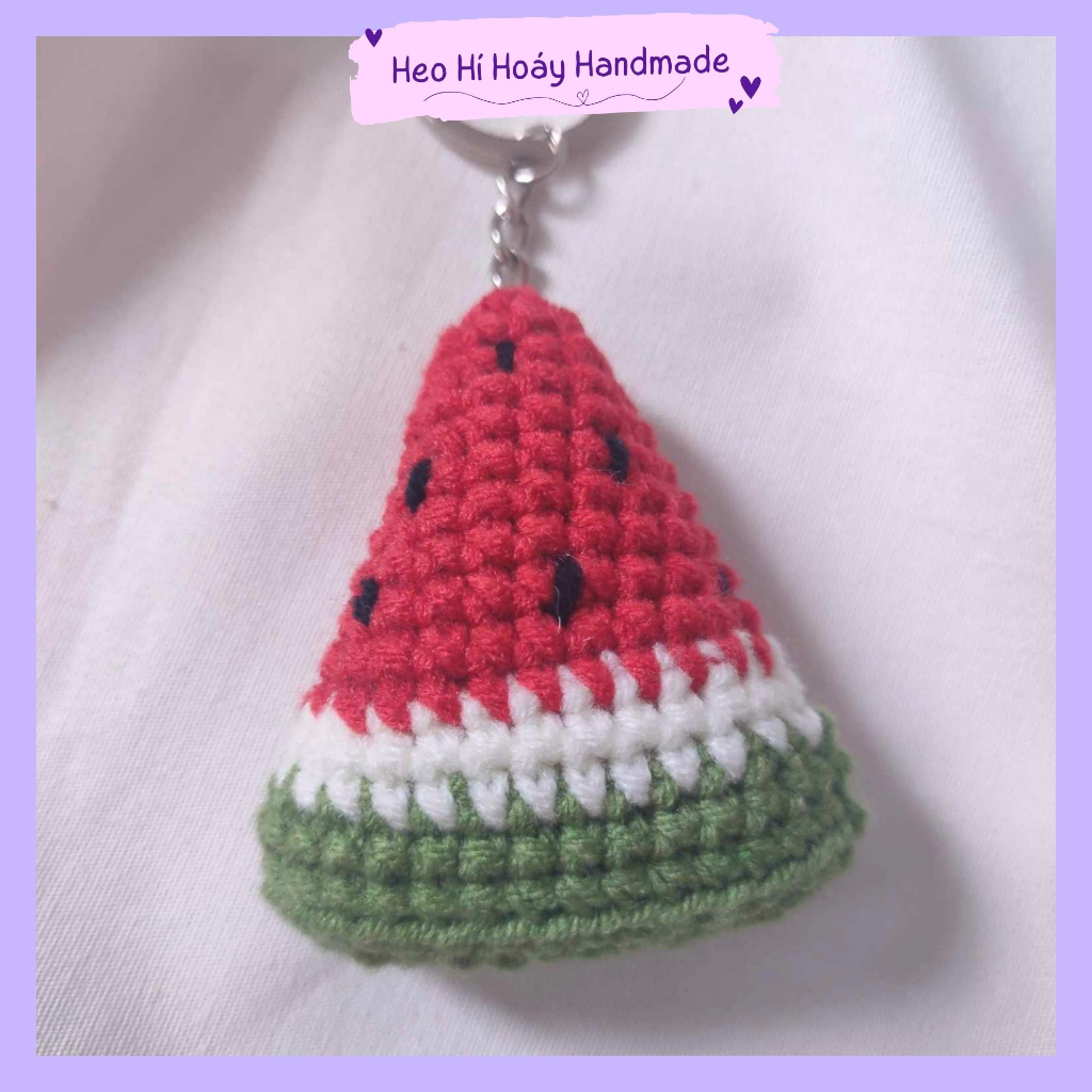 Móc Khóa Len Dưa Hấu by Heo Hí Hoáy Handmade