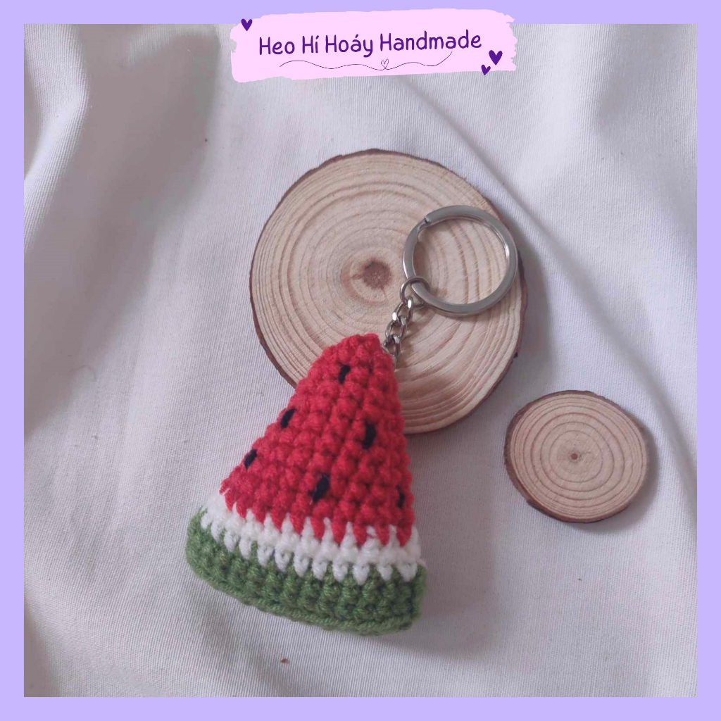 Móc Khóa Len Dưa Hấu by Heo Hí Hoáy Handmade