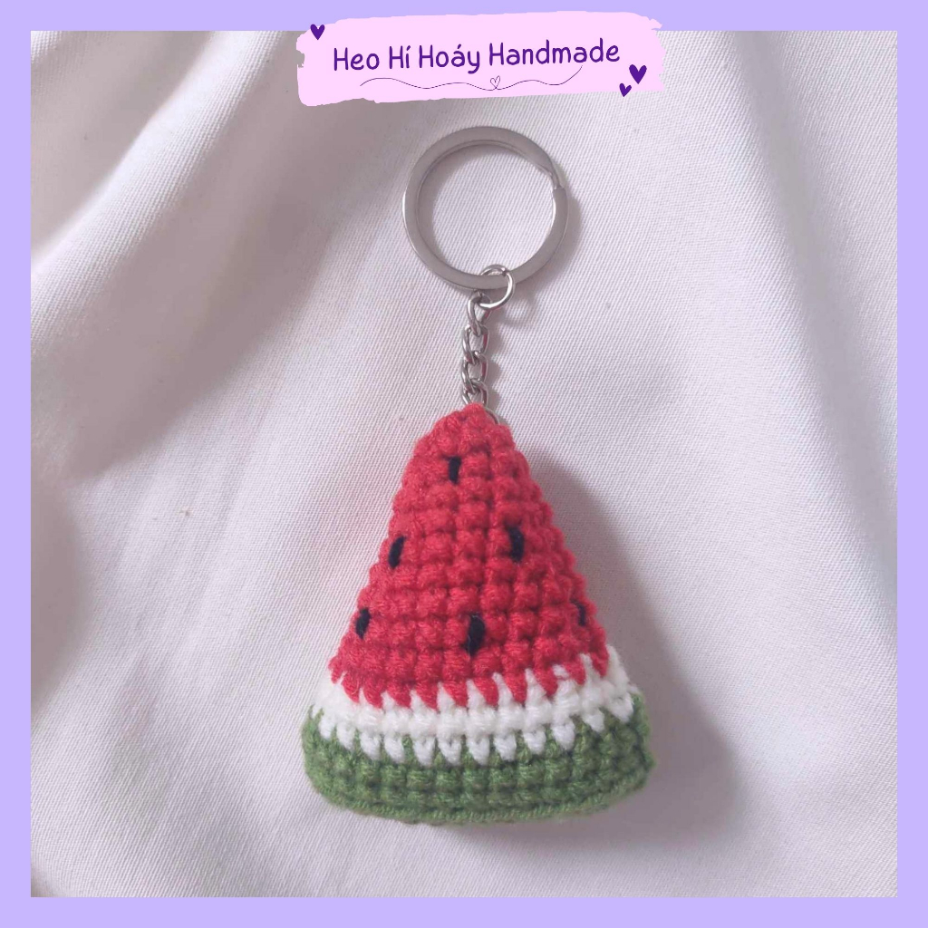 Móc Khóa Len Dưa Hấu by Heo Hí Hoáy Handmade