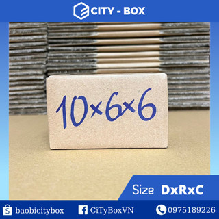 Set 10 hộp 10x6x6 hộp carton đóng hàng, 106 hộp ship cod