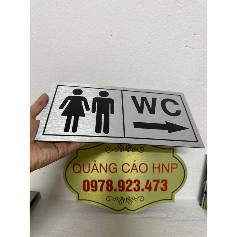 Biển Chỉ dẫn nhà vệ sinh, WC, toilet - Bảng nhà vệ sinh, WC, toilet nam nữ cao cấp