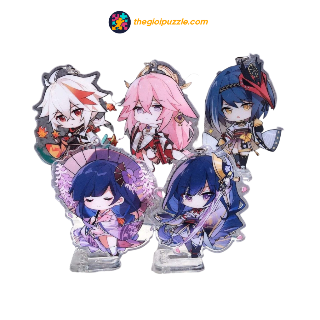 ( Mica trong acrylic ) Móc khóa game GENSHIN IMPACT mẫu 2 chibi anime shop Thegioipuzzle chính hãng