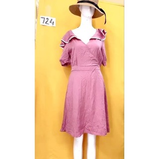 đầm hồng cột eo size S/M. S724