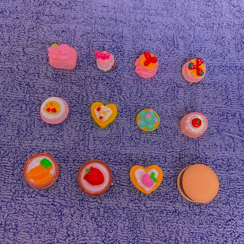 Charm bánh kem bánh ngọt mini trang trí mô hình đồ ăn
