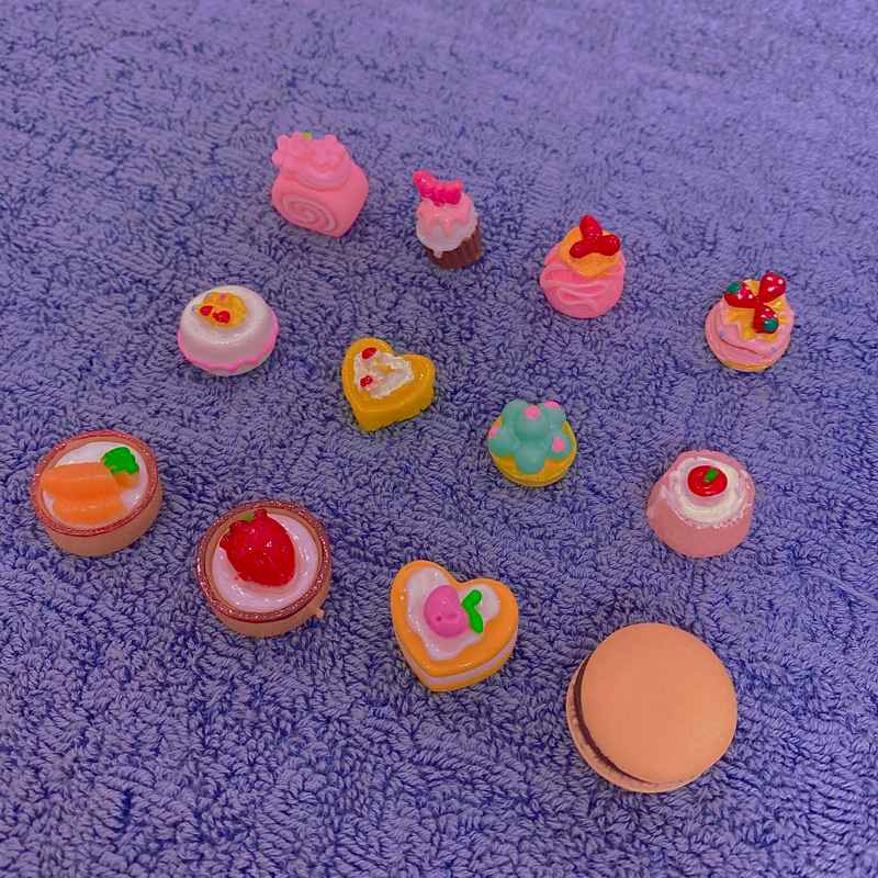 Charm bánh kem bánh ngọt mini trang trí mô hình đồ ăn