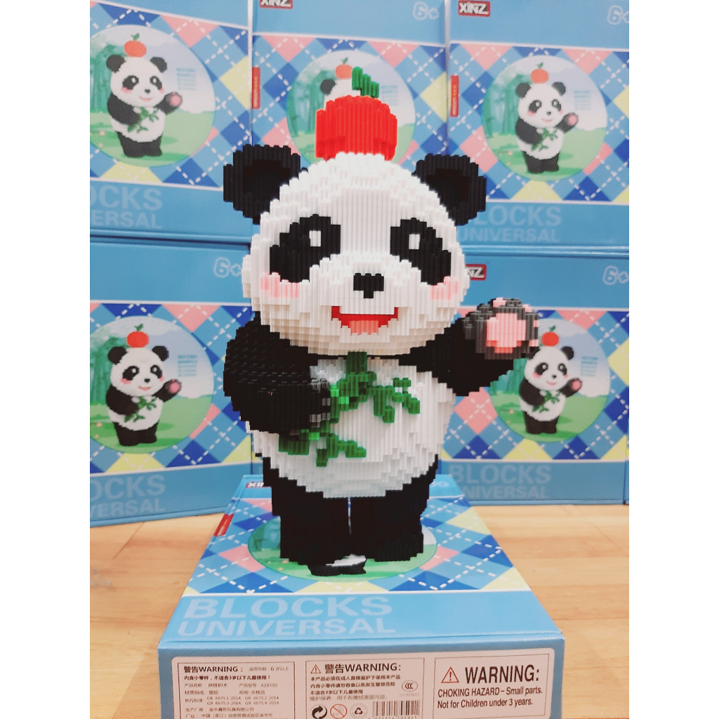 Cỡ lớn xếp hình gấu trúc béo siêu đáng yêu cho bé, đồ chơi thông minh, trưng bày Quà tặng, mô hình lắp ráp gấu trúc béo