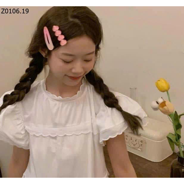 Set 19 món kẹp tóc hồng bé gái nhiều mẫu siêu xinh cho bé gái