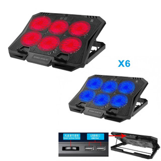 Đế tản nhiệt laptop x6b 6 quạt lớn 2 usb có đèn led