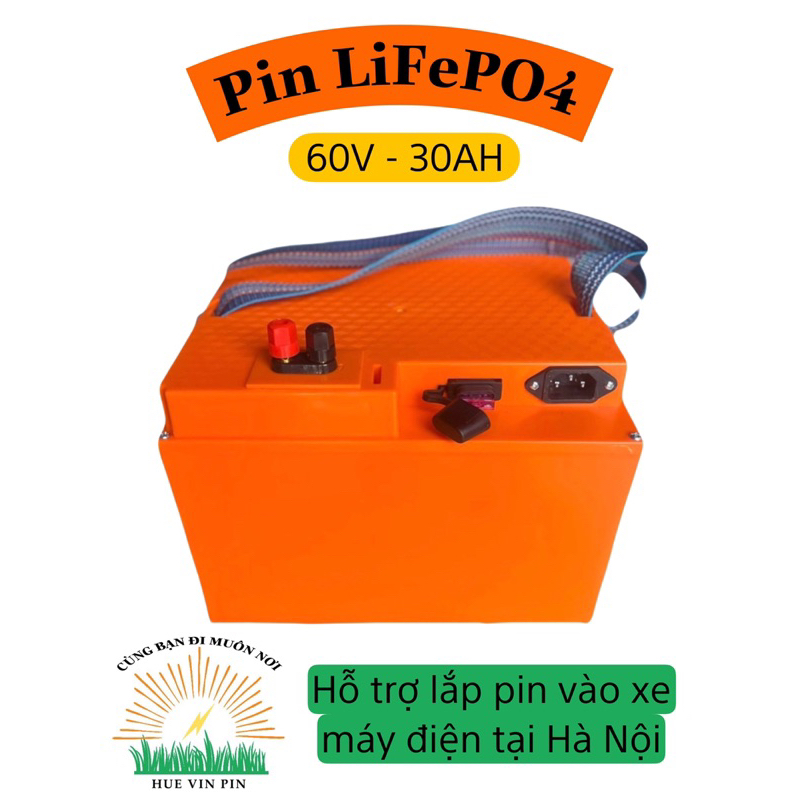 PIN LITHIUM PO4 60V-30AH Pin Xe Điện 5 bình