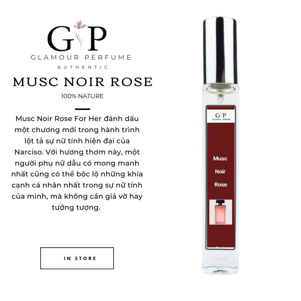 Nước hoa nữ 10ml Glamour Perfume Musc Noir Rose quyến rũ , nữ tính , tinh tế