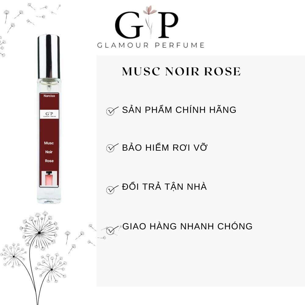 Nước hoa nữ 10ml Glamour Perfume Musc Noir Rose quyến rũ , nữ tính , tinh tế