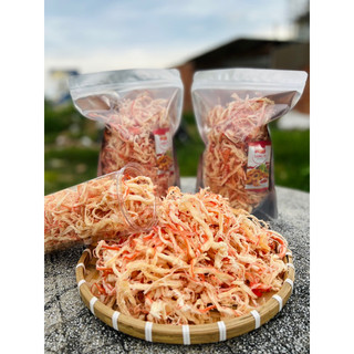 Mực xé sợi hấp nước dừa túi500gr