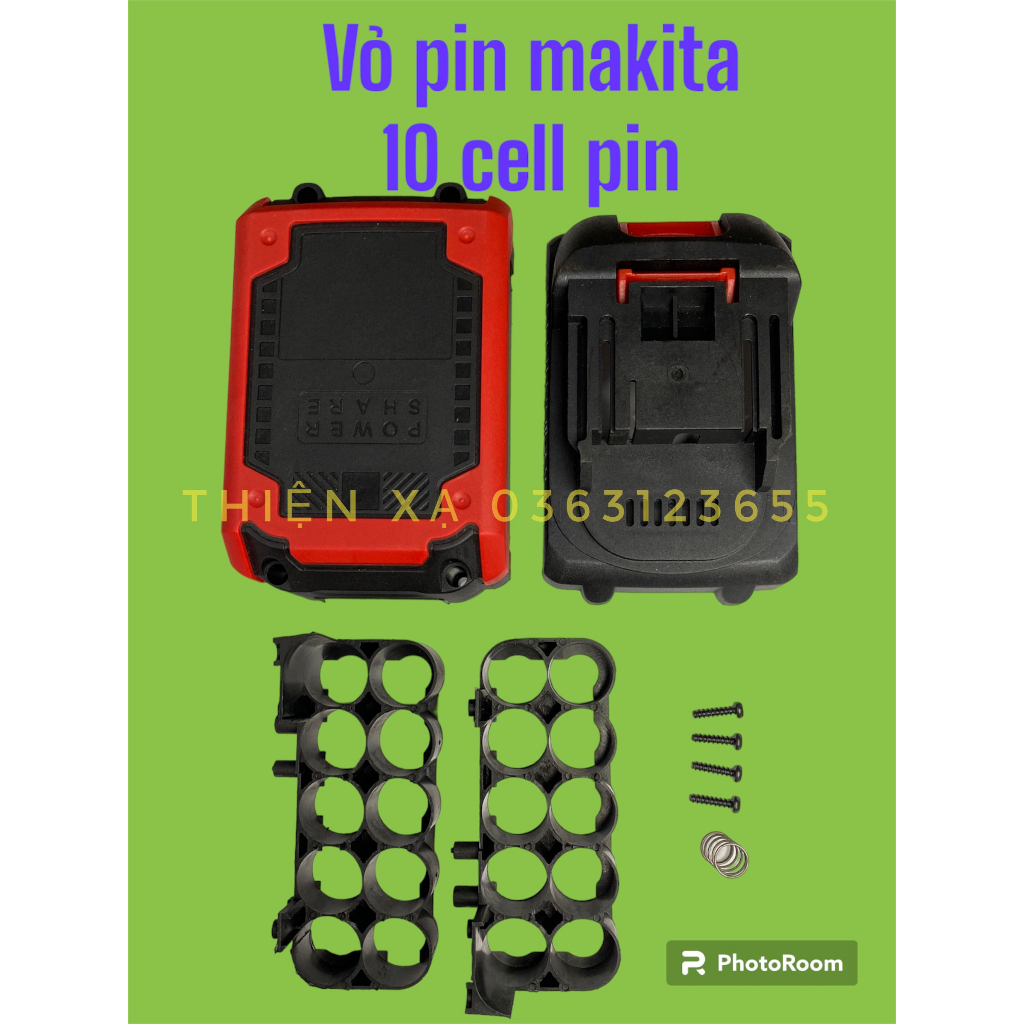 Vỏ pin chân Makita 10 cell 18650