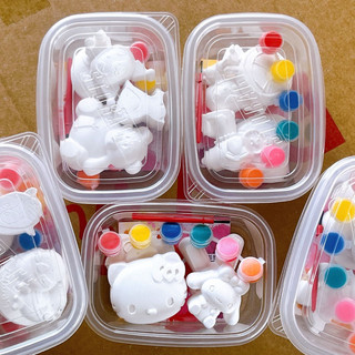 Bộ tô tượng 4 tượng mini kèm màu và bút vẽ cho bé