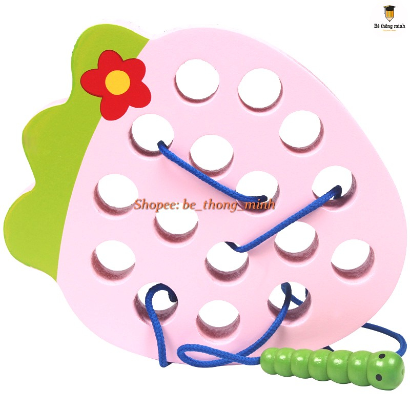 Đồ Chơi Hình Sâu Bướm Ăn Táo Bằng Gỗ Dành Cho Trẻ Em luyện tay